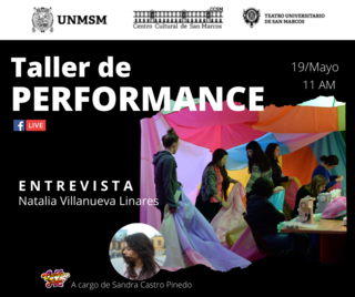 ENTREVISTA, 
11am CT en Facebook Live
a cargo de Sandra Castro Pinedo sobre el proyecto de performance "SOULUTIONS, la biblioteca de gestos" para el Teatro Universitario de San Marcos.